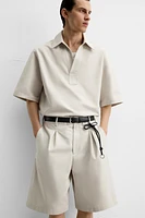 BERMUDA COTON - LIN PLIS