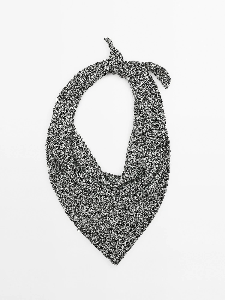 Cotton blend knitted bandana
