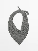 Cotton blend knitted bandana