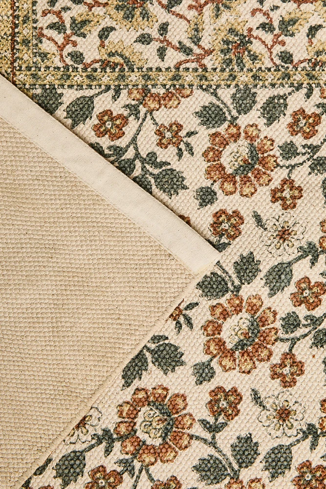 BLOCK PRINT COTTON AREA RUG