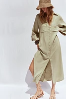 LINEN SHIRT DRESS