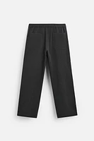 PLEATED VISCOSE BLEND PANTS