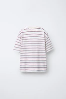 ENSEMBLE T-SHIRT À RAYURES ET BERMUDA SPORTIF