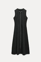 PINSTRIPE MIDI DRESS