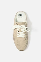 BACKLESS LEATHER SNEAKERS