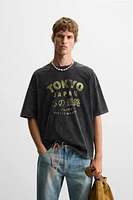 WASHED PRINT T-SHIRT