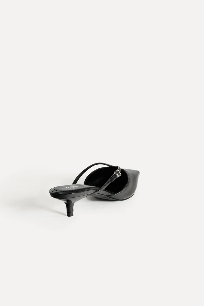 LEATHER HEELED MULES 50TH ANNIVERSARY