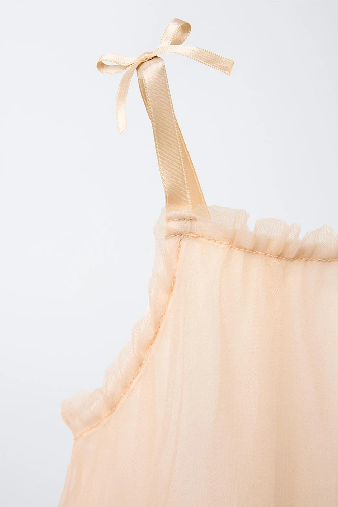 TULLE DRESS WITH BOWS