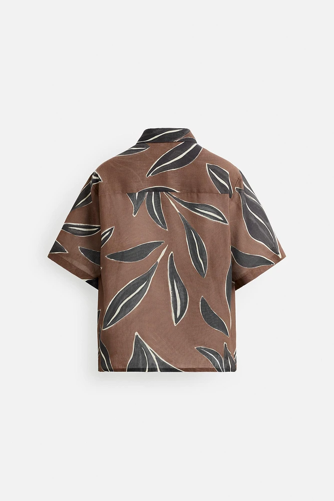 CHEMISE À IMPRIMÉ FEUILLES