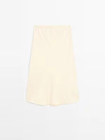 Flowing satin-effect skirt