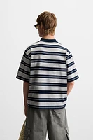 STRIPED RELAXED FIT POLO SHIRT