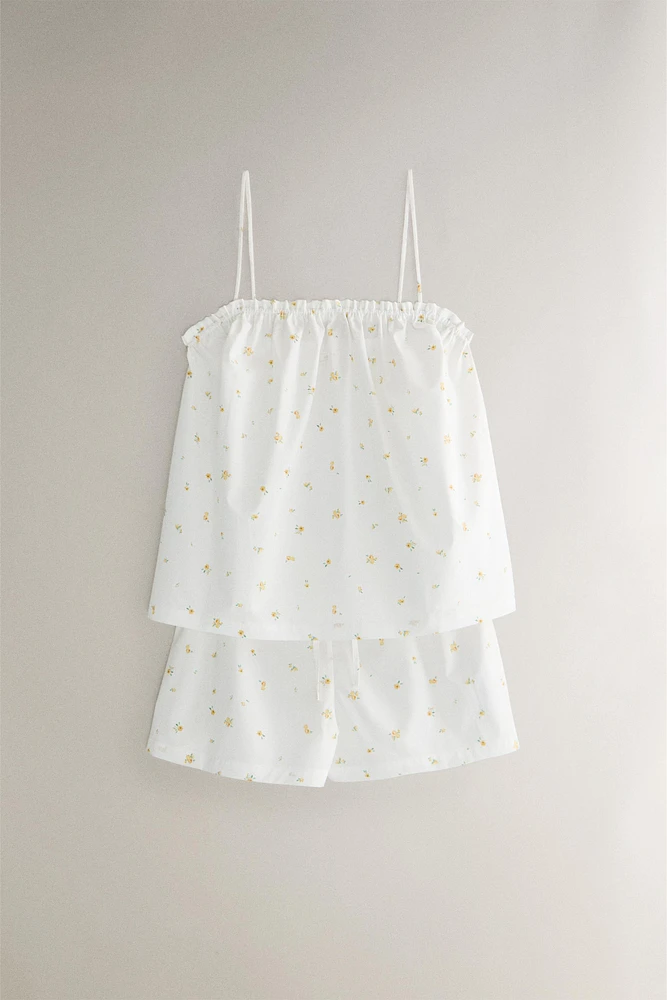 TOP COTON FLEURS