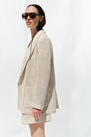 VESTE DÉCOUPÉE EFFET DAIM