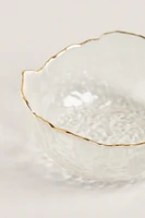 GLASS SALAD BOWL WITH RIM