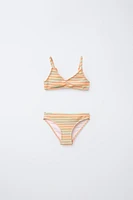 6-14 ANS/ BIKINI RAYURES MULTICOLORE