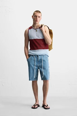 BERMUDA EN DENIM À POCHE DE CHARPENTIER