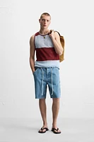 BERMUDA EN DENIM À POCHE DE CHARPENTIER