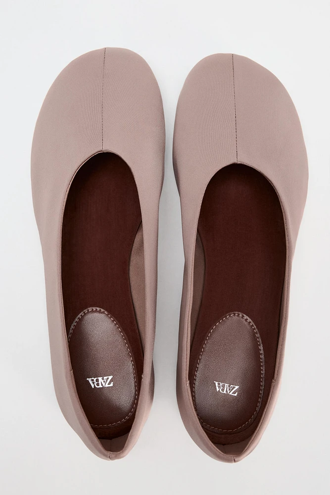 SATIN BALLET FLATS