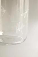 VERRE MOTIF LIBELLULE