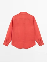 Flowing ramie blend shirt