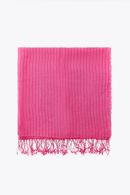 FOULARD RAYÉ EN LIN 100 %