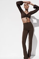 ZIPPERED STRETCH LEGGINGS