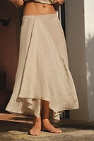JUPE FLUIDE SEMI-TRANSPARENTE