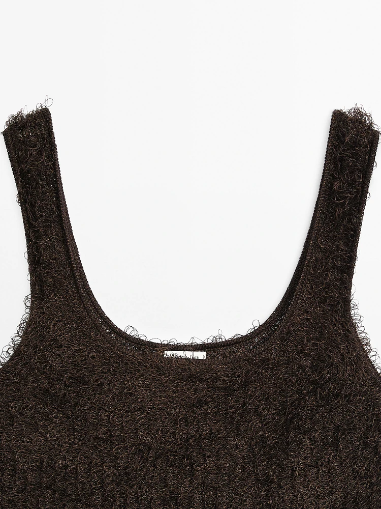 Bouclé knit top with thread detail - Studio