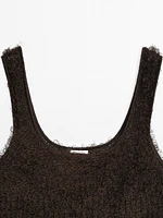 Bouclé knit top with thread detail - Studio