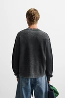 WASHED REVERSE EFFECT SWEATER