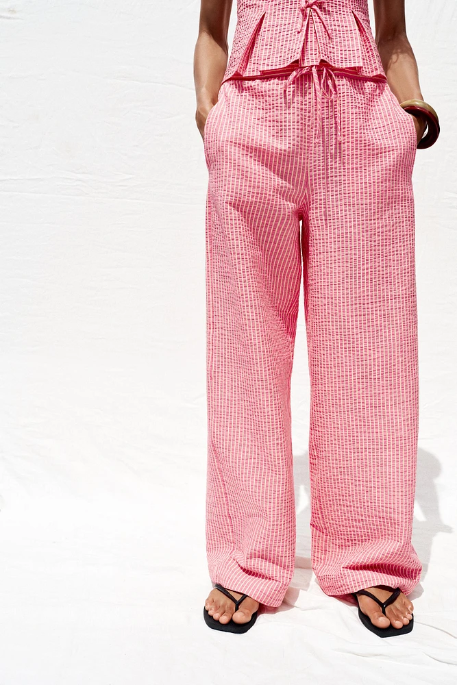 PANTALON LARGE RAYÉ
