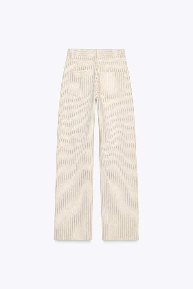 Z1975 STRIPED HIGH-WAIST STRAIGHT FULL-LENGTH JEANS