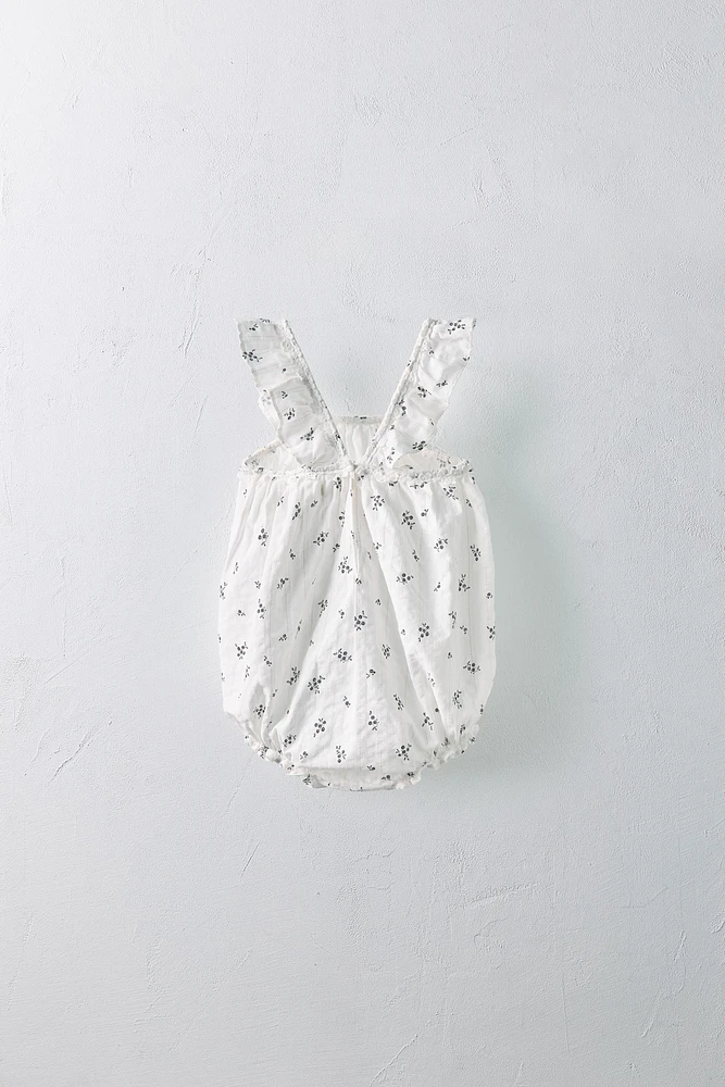 1-24 MONTHS/ SHINY FLORAL ROMPER LIMITED EDITION