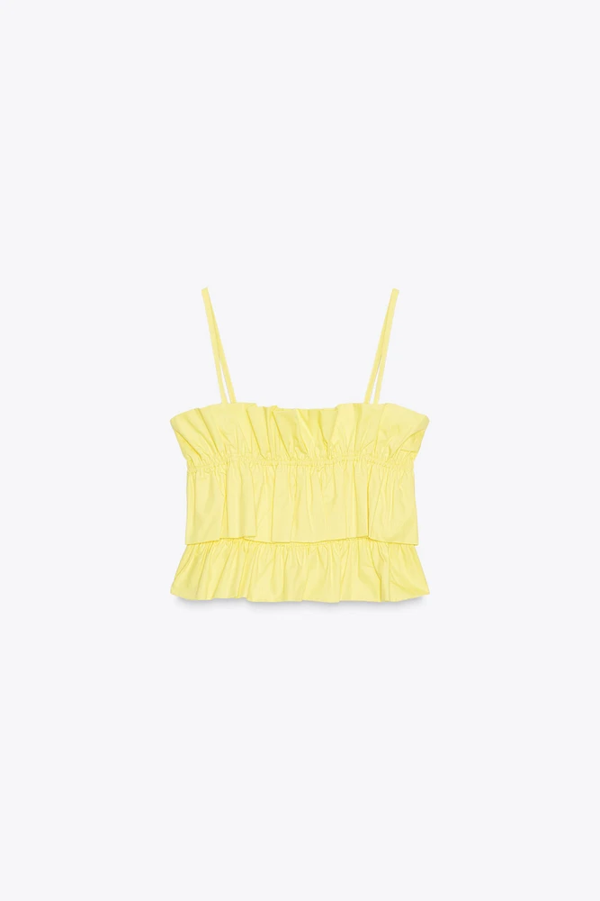 POPLIN CROP TOP