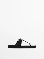 Flat platform sandals