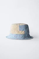 PATCHWORK FLORAL BUCKET HAT