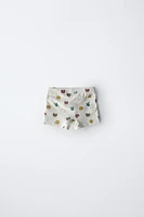 3-6 YEARS/ FIVE-PACK ANIMAL BOXER SHORTS