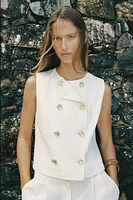 LINEN DOUBLE BREASTED VEST