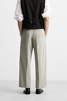 PANTALON DE COSTUME STRUCTURÉ AVEC LIN