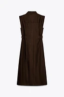 LINEN MIDI DRESS