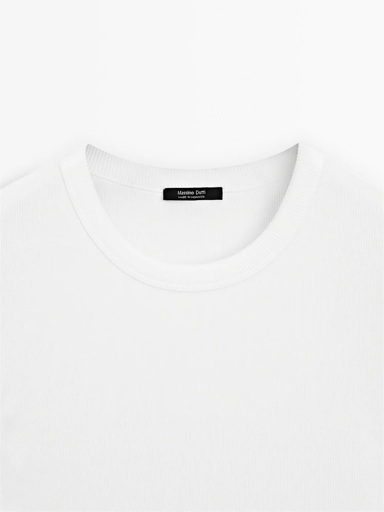 T-shirt à manches courtes en coton mélang