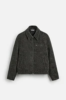 TEXTURED JACQUARD JACKET