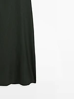 100% linen midi dress