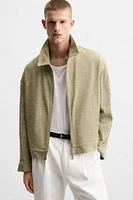 STRUCTURED ZIP OVERSHIRT