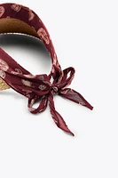 VISIÈRE TRESSÉE FOULARD IMPRIMÉ