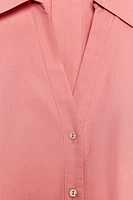 CHEMISE EN POPELINE AVEC MANCHES LARGES
