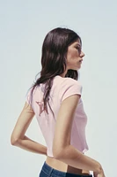 COTTON MODAL TEXT T-SHIRT