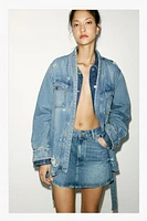 TRF BAGGY DENIM MINI SKIRT