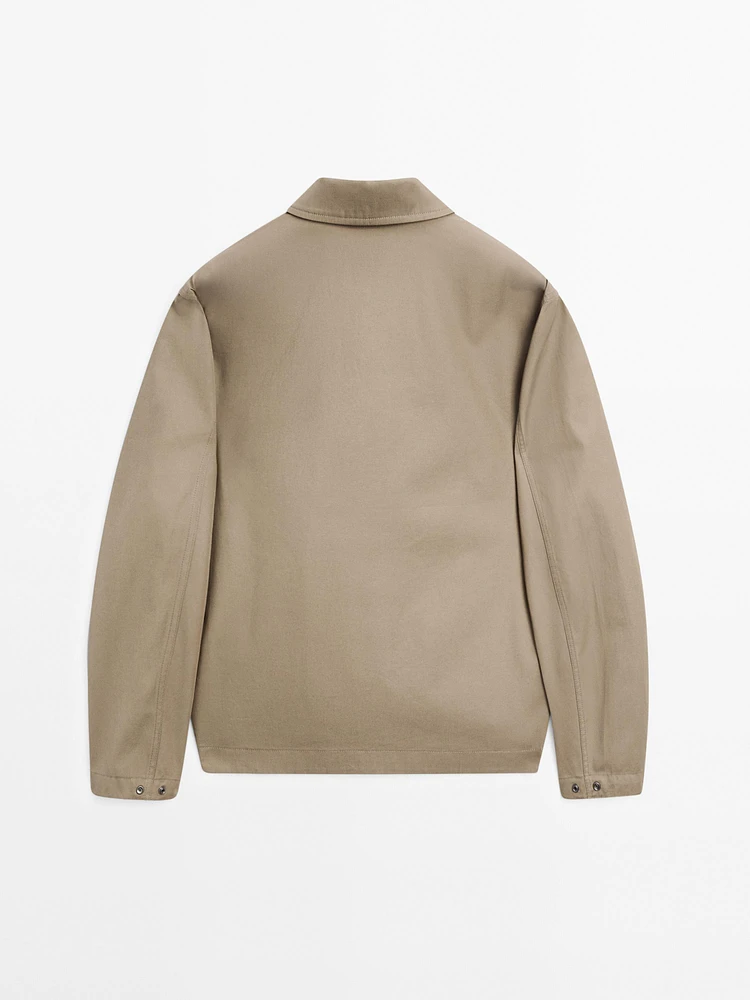 100% cotton jacket with pockets