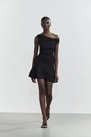 RUCHED TEXTURED DRESS